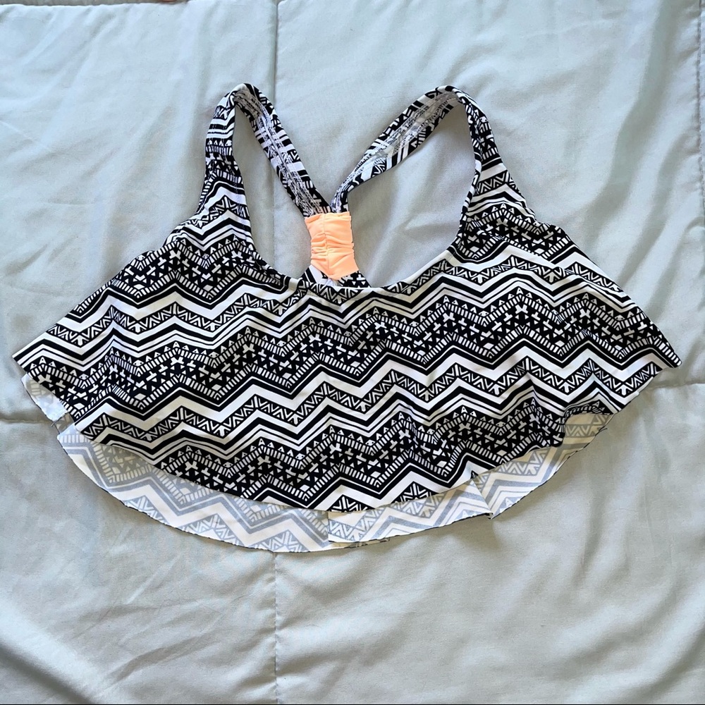 Black and white Aztec bathing suit